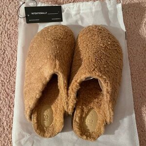Intentionally Blank Warm Brown Slippers